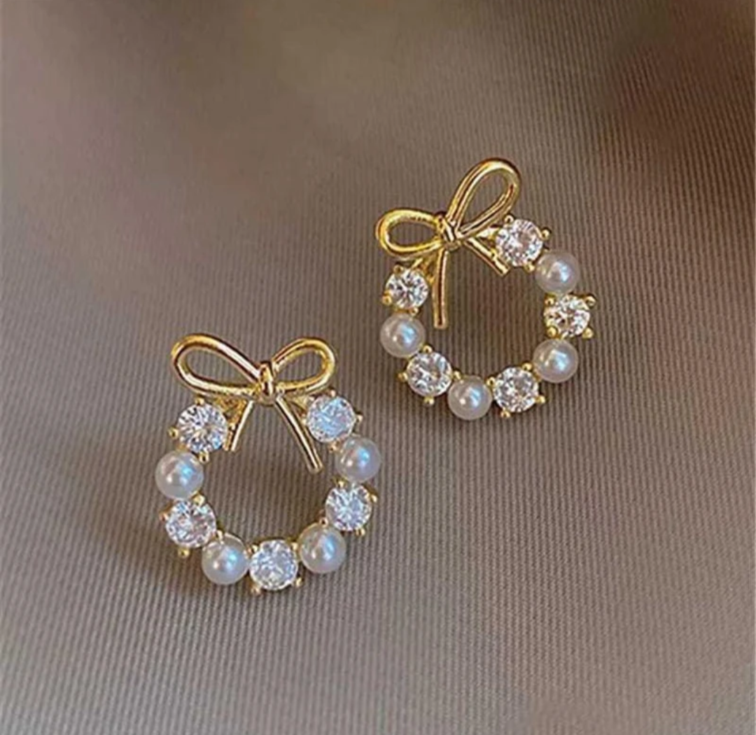 American diamond studded earrings